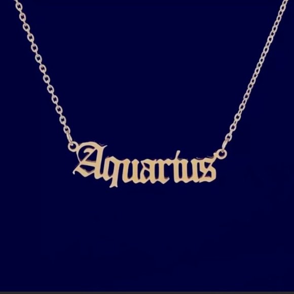 12 Astrological Letter Pendants Gold Necklace 925 - Picture 12 of 13